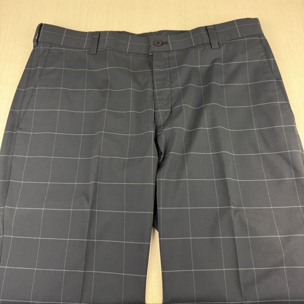 Nike Golf Tour Performance Dri-Fit Pants 34x30 Men Black Windowpane Check 452701 - Picture 3 of 12